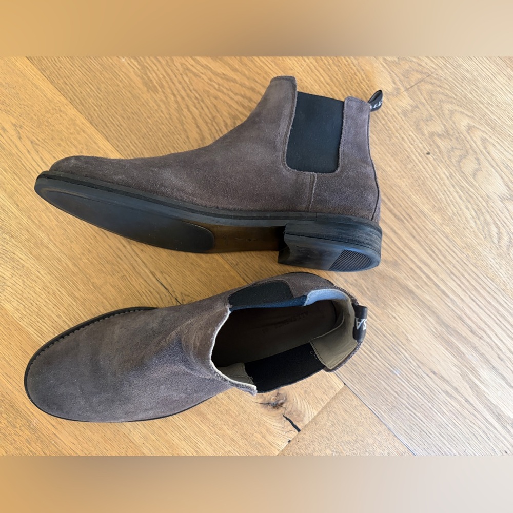 All Saints Charcoal Suede Men's Chelsea Boots - Picture 4 of 7